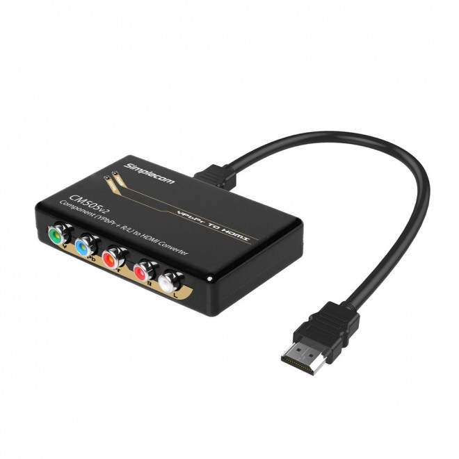 Simplecom, CM505v2, Component, (YPbPr, +, Stereo, R/L), to, HDMI, Converter, Full, HD, 1080p, 