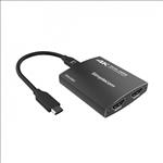 Simplecom, DA330, USB-C, to, Dual, HDMI, MST, Adapter, 4K@60Hz, with, PD, and, Audio, Out, 