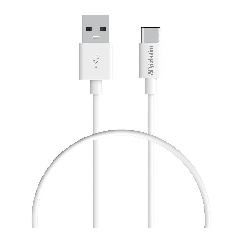 Verbatim, Charge, &, Sync, USB-C, to, USB-C, Cable, 1m, -, White, 