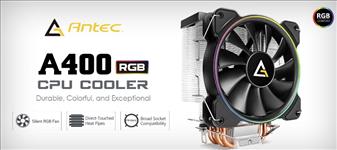 Antec, A400, RGB, CPU, Air, Cooler, Direct, Heat-Pipies, Silent, RGB, PWM, Fan, Broad, Socket, Support, Thermal, Paste, included., MTB, 