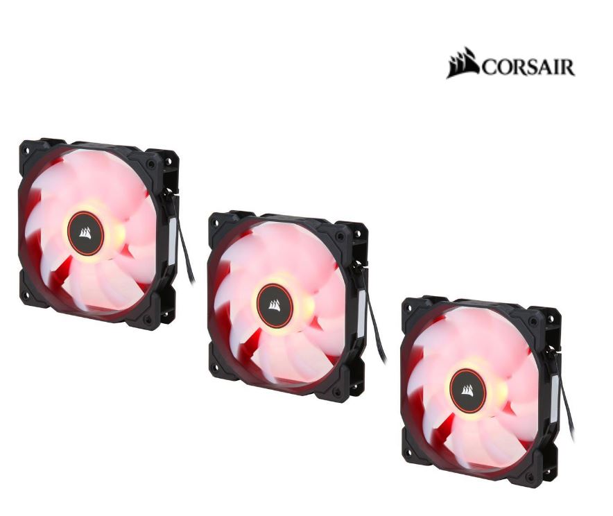 Corsair, Air, Flow, 120mm, Fan, Low, Noise, Edition, /, Red, LED, 3, PIN, -, Hydraulic, Bearing, 1.43mm, H2O., Superior, cooling, performan, 