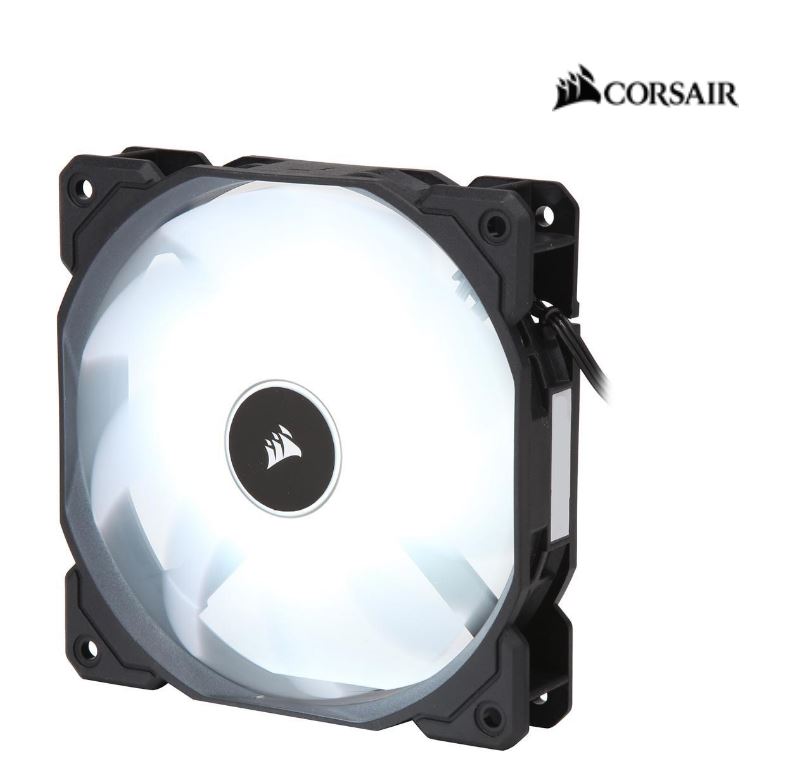Corsair, Air, Flow, 120mm, Fan, Low, Noise, Edition, /, White, LED, 3, PIN, -, Hydraulic, Bearing, 1.43mm, H2O., Superior, cooling, perform, 