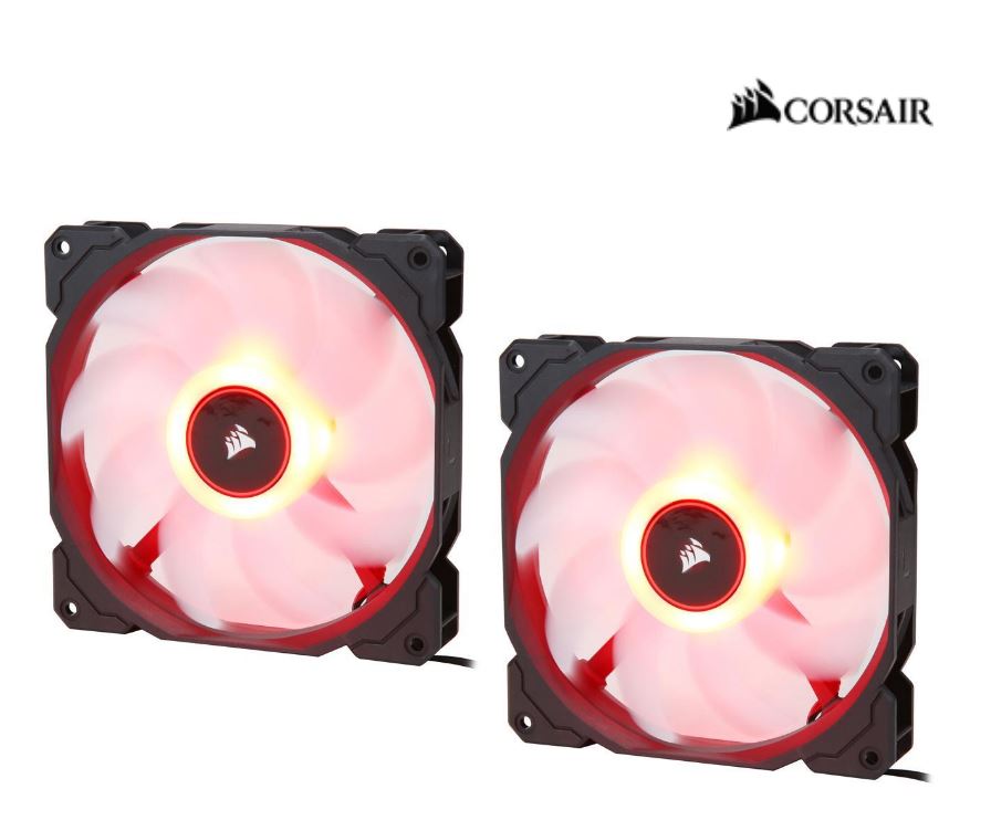 Corsair, Air, Flow, 140mm, Fan, Low, Noise, Edition, /, Red, LED, 3, PIN, -, Hydraulic, Bearing, 1.43mm, H2O., Superior, cooling, performan, 