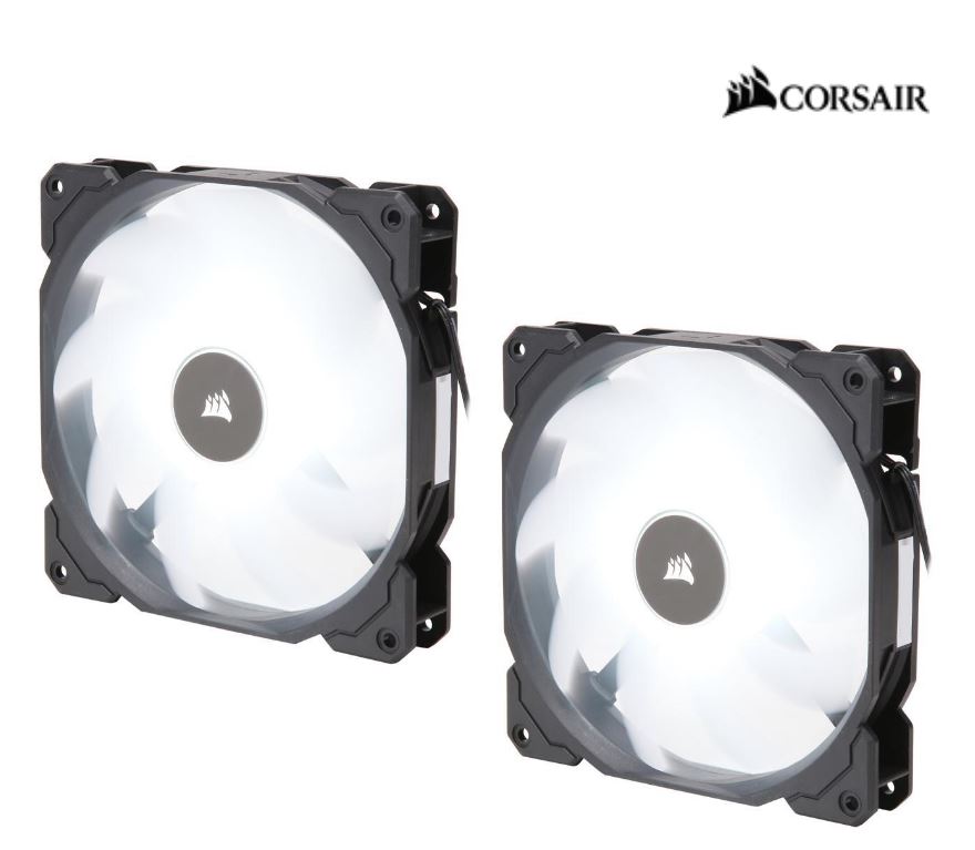 Corsair, Air, Flow, 140mm, Fan, Low, Noise, Edition, /, White, LED, 3, PIN, -, Hydraulic, Bearing, 1.43mm, H2O., Superior, cooling, perform, 