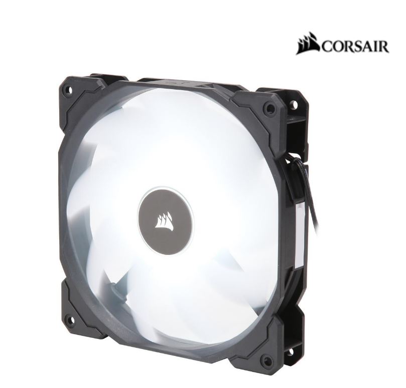 Corsair, Air, Flow, 140mm, Fan, Low, Noise, Edition, /, White, LED, 3, PIN, -, Hydraulic, Bearing, 1.43mm, H2O., Superior, cooling, perform, 