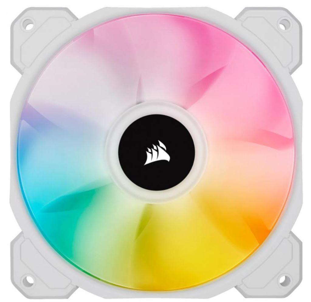 Corsair, AF, ELITE, Series, AF120, RGB, ELITE, WHITE, 120mm, Fluid, Dynamic, Fan, with, AirGuide, Single, Pack, 