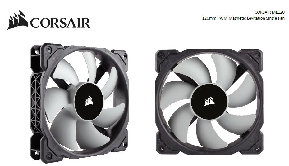 Corsair, ML120, 120mm, Premium, Magnetic, Levitation, PWM, Fan, 2020, Version, 5, Years, Warranty, 