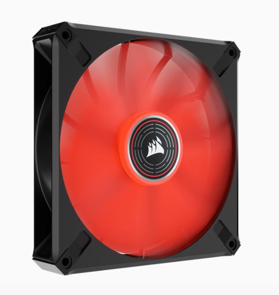 Case Accessories/Corsair: Corsair, ML, ELITE, Series, ML140, LED, ELITE, 140mm, Magnetic, Levitation, Red, LED, Fan, with, AirGuide, Single, Pack, 