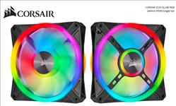 Corsair, QL140, RGB, ICUE, 140mm, RGB, LED, PWM, Fan, 26dBA, 50.2, CFM, Single, Pack, 