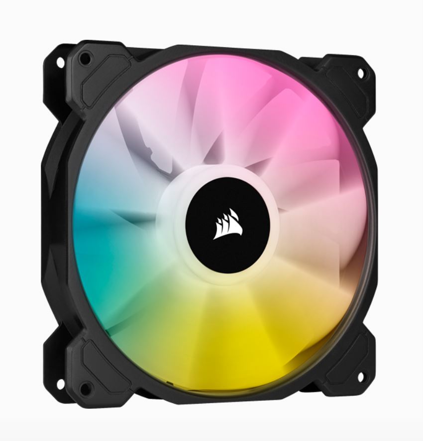 Corsair, SP140, RGB, ELITE, 140mm, RGB, LED, Fan, with, AirGuide, Single, Pack, 