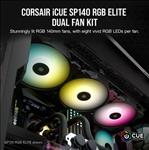 Corsair, SP140, RGB, ELITE, 140mm, RGB, LED, Fan, with, AirGuide, Dual, Pack, with, Lighting, Node, CORE, 