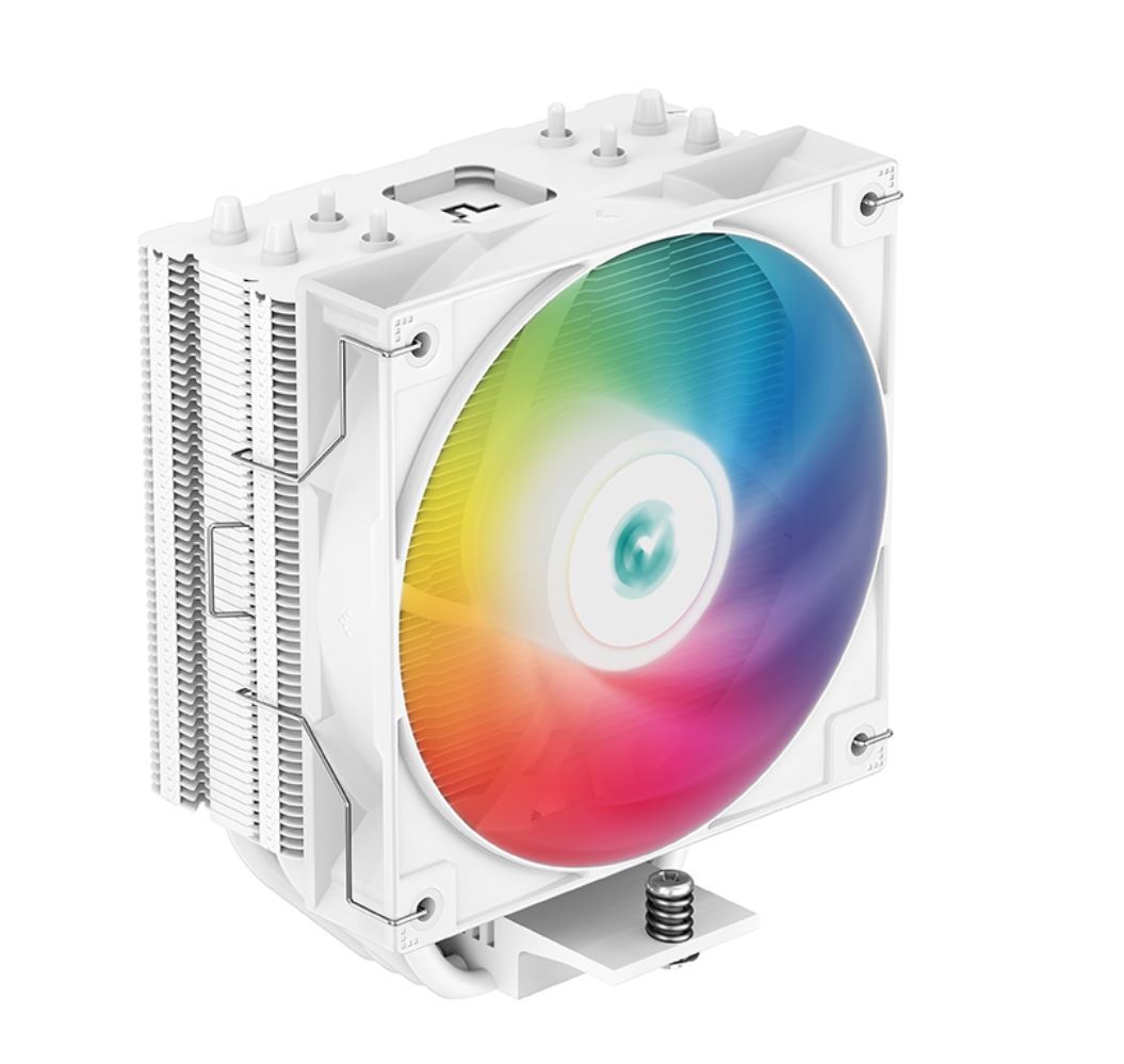 DeepCool, AG400, ARGB, WHITE, Single, Tower, CPU, Cooler, TDP, 220W, 120mm, Static, ARGB, Fan, Direct-Touch, Copper, Heat, Pipes, Inte, 