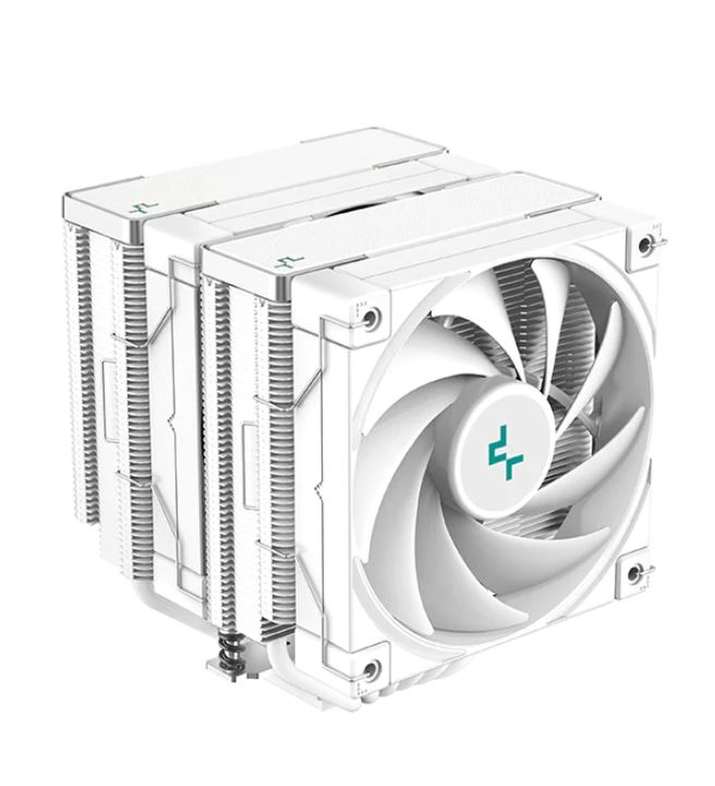 DeepCool, AK620, WHITE, Performance, Dual, Tower, CPU, Cooler, (1700, Bracket, Included), 6, Copper, Heat, Pipes, 2x, 120, FDB, Fans, LG, 