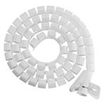 Brateck, 20mm/0.79, Diameter, Coiled, Tube, Cable, Sleeve, Material, Polyethylene(PE), Dimensions, 1000x20mm, -, White, 