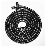 Brateck, 30mm/1.2, Diameter, Coiled, Tube, Cable, Sleeve, Material, Polyethylene(PE), Dimensions, 1000x30mm, -Black, 