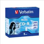 Verbatim, CD-R, 80Min, 5Pk, Audio, 40x, 