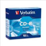 Verbatim, CD-R, 10pack, Slim, Case, 