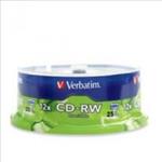 Verbatim, CD-RW, 700MB, 25Pk, Spindle, 4x-12x, H, Speed, 