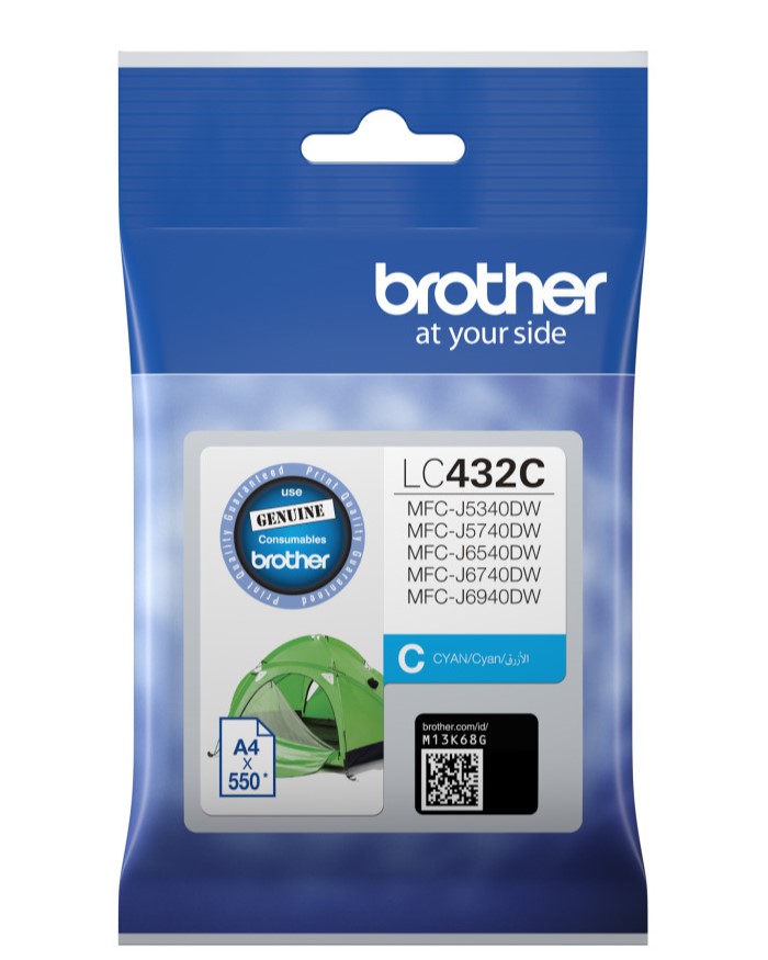 Brother, LC432, Cyan, Ink, Cart, (up, to, 550, pages), 