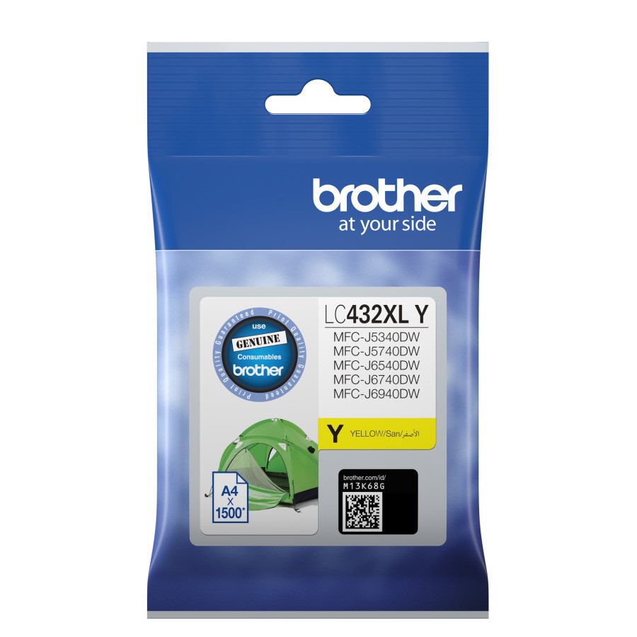 Brother, LC432XL, Yell, Ink, Cart, (up, to, 1500, pages), 