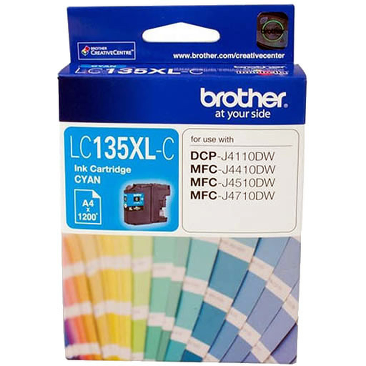 Brother, LC135XL, Cyan, Ink, Cart, (up, to, 1200, pages), 