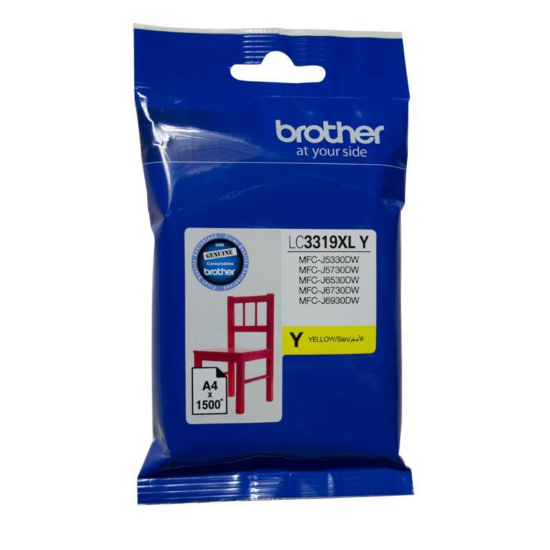 Brother, LC3319XL, Yell, Ink, Cart, (up, to, 1500, pages), 