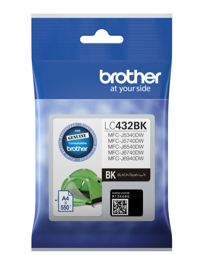 Brother, LC432, Black, Ink, Cart, (up, to, 550, pages), 