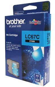 Brother, LC67, Cyan, Ink, Cart, (325, pages), 
