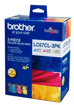 Brother, LC67, CMY, Colour, Pack, (325, pages, each), 