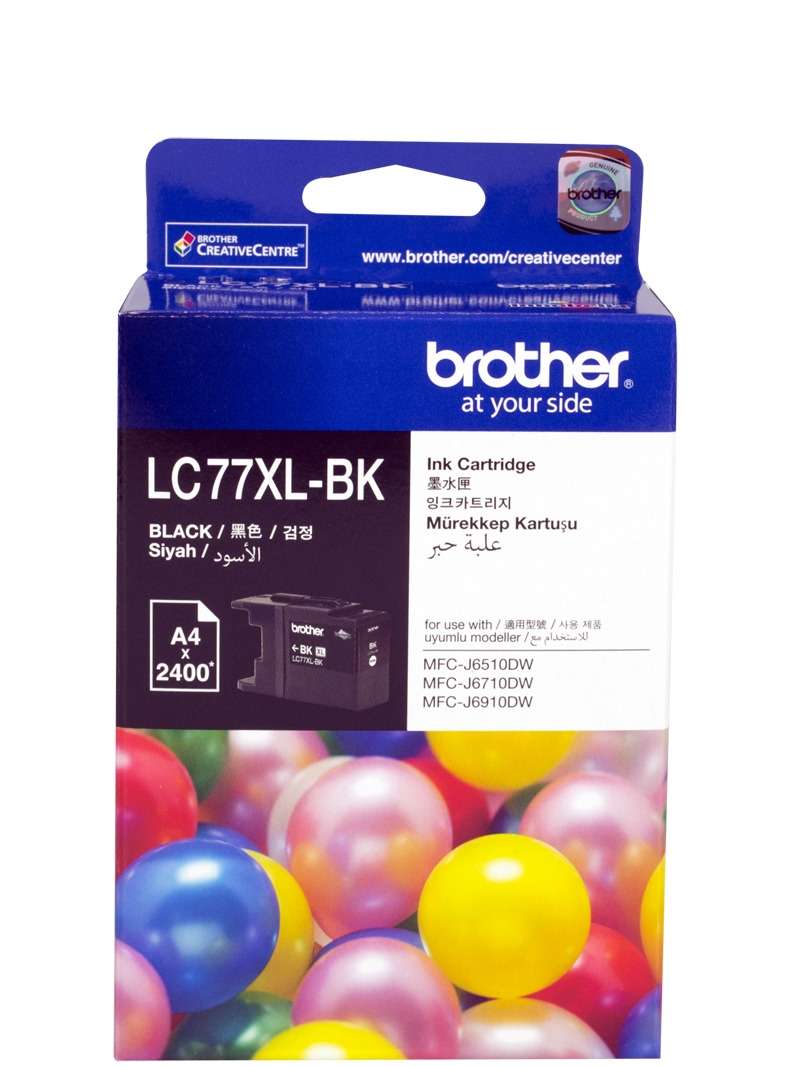 Brother, LC77XL, Black, Ink, Cart, (Up, to, 2, 400, pages), 