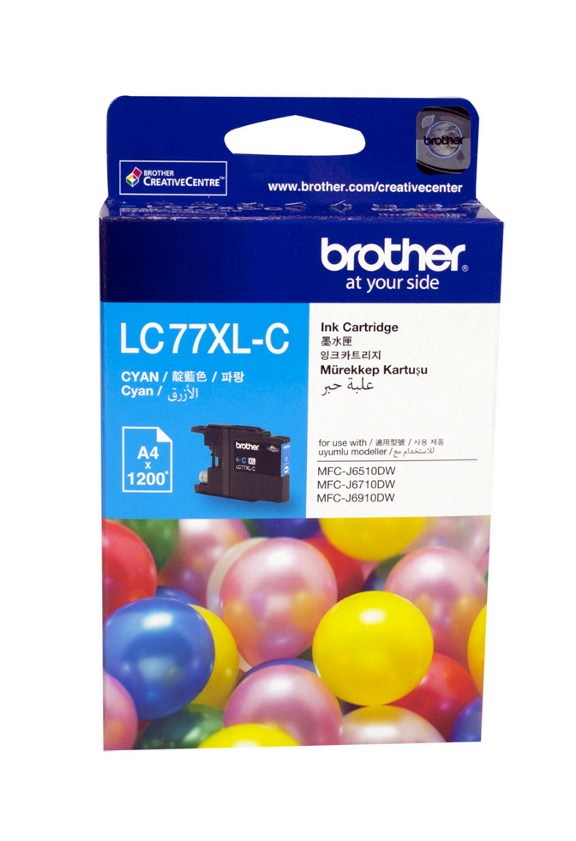 Brother, LC77XL, Cyan, Ink, Cart, (Up, to, 1, 200, pages), 