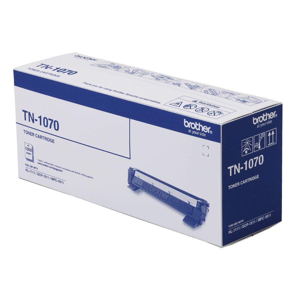 Brother, TN1070, Blk, Toner, Cart, (1, 000, pages), 