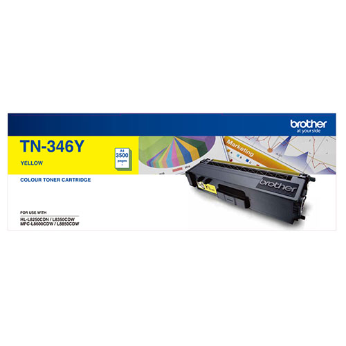 Brother, TN346, Yell, Toner, Cart, (3, 500, pages), 