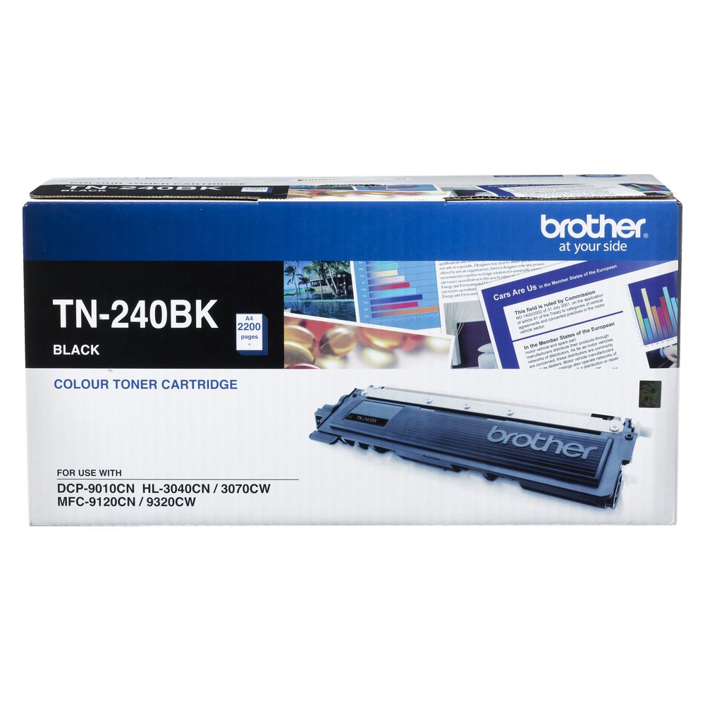 Brother, TN240, Black, Toner, Cart, (2, 200, pages), 