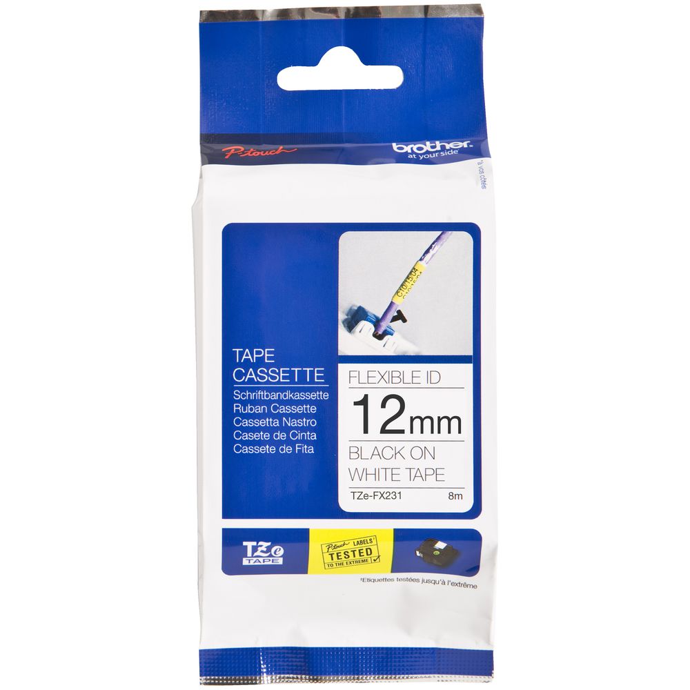 Brother, TZeFX231, Flexible, Tape, (12mm, x, 8m), 
