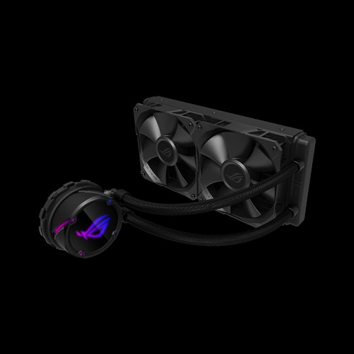 ASUS, ROG, Strix, LC, 240, ALL-IN-ONE, Lquid, CPU, Cooler, .Aura, Sync, RGB, Dual, ROG, 120mm, Radiator, Fans, 