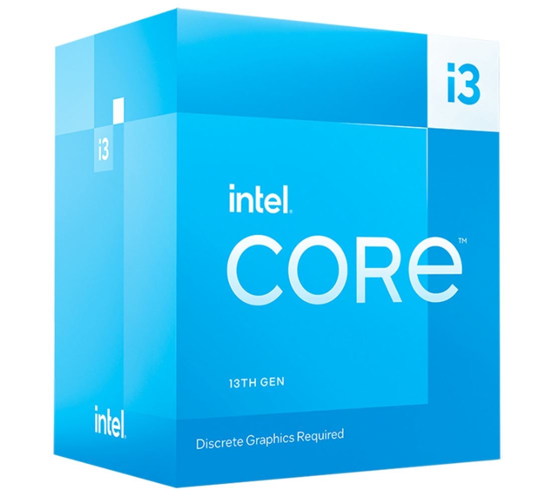 Processors/Intel: New, Intel, Core, i3, 13100F, CPU, 3.1GHz, (4.5GHz, Turbo), 13th, Gen, LGA1700, 4-Cores, 8-Threads, 12MB, 58W, Graphic, Card, Required, Ret, 