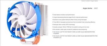 Silverstone, AR07, 14CM, PWM, Low, Noise, 3, Heatpipe, CPU, Cooler, Compatible, 2011, 2066, 1150, 1151, 1155, FM2, AM4., Height, 159, 