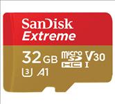 SanDisk, Extreme, 32GB, microSD, SDHC, V30, U3, C10, A1, UHS-1, 100MB/s, R, 60MB/s, W, 4x6, SD, Adaptor, Android, Smartphone, Action, Camera, 