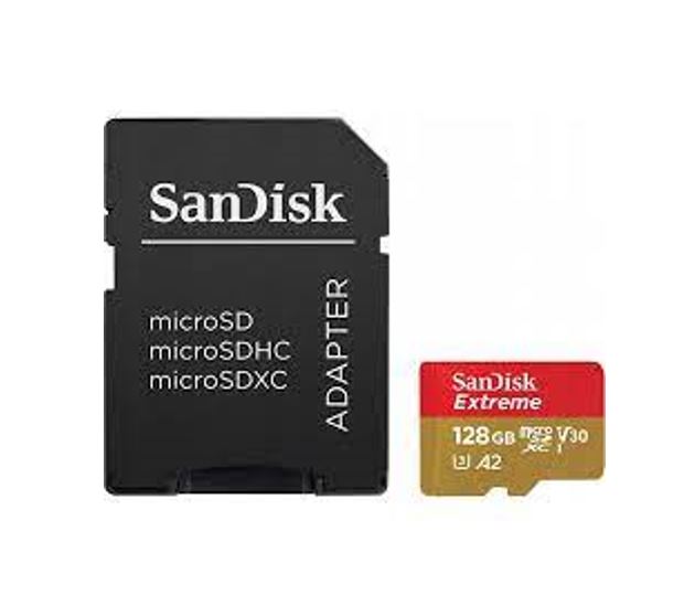 Storage - M.2 NVME/Sandisk: SanDisk, Extreme, microSDXC, SQXAA, 128GB, V30, U3, C10, A2, UHS-I, 190MB/s, R, 90MB/s, W, 4x6, SD, adaptor, Lifetime, Limited, 