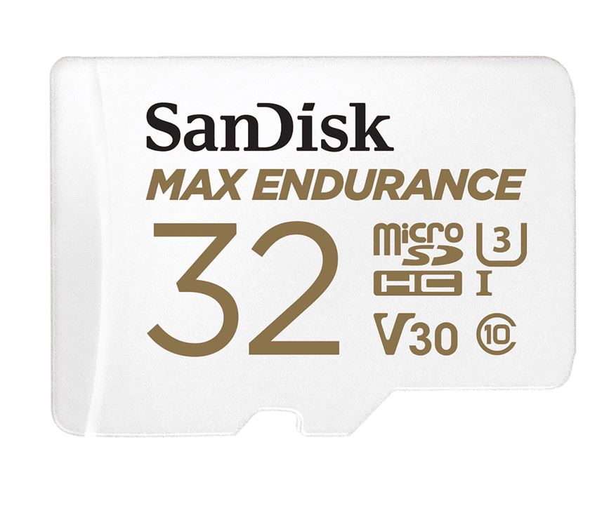 Storage - M.2 NVME/Sandisk: SanDisk, 32GB, Max, Endurance, microSDHCâ„¢, Card, SQQVR, 15, 000, Hrs, UHS-I, C10, U3, V30, 100MB/s, R, 40MB/s, W, SD, adaptor, 3Y, 