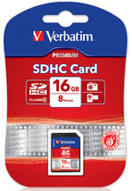 Verbatim, SDHC, 16GB, (Class, 10), Up, to, 45MB/Sec, 300X, read, speed, 