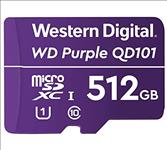 Western, Digital, WD, Purple, 512GB, MicroSDXC, Card, 24/7, -25Â°C, to, 85Â°C, Weather, &, Humidity, Resistant, for, Surveillance, IP, Cam, 