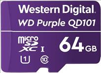 Western, Digital, WD, Purple, 64GB, MicroSDXC, Card, 24/7, -25Â°C, to, 85Â°C, Weather, &, Humidity, Resistant, for, Surveillance, IP, Came, 