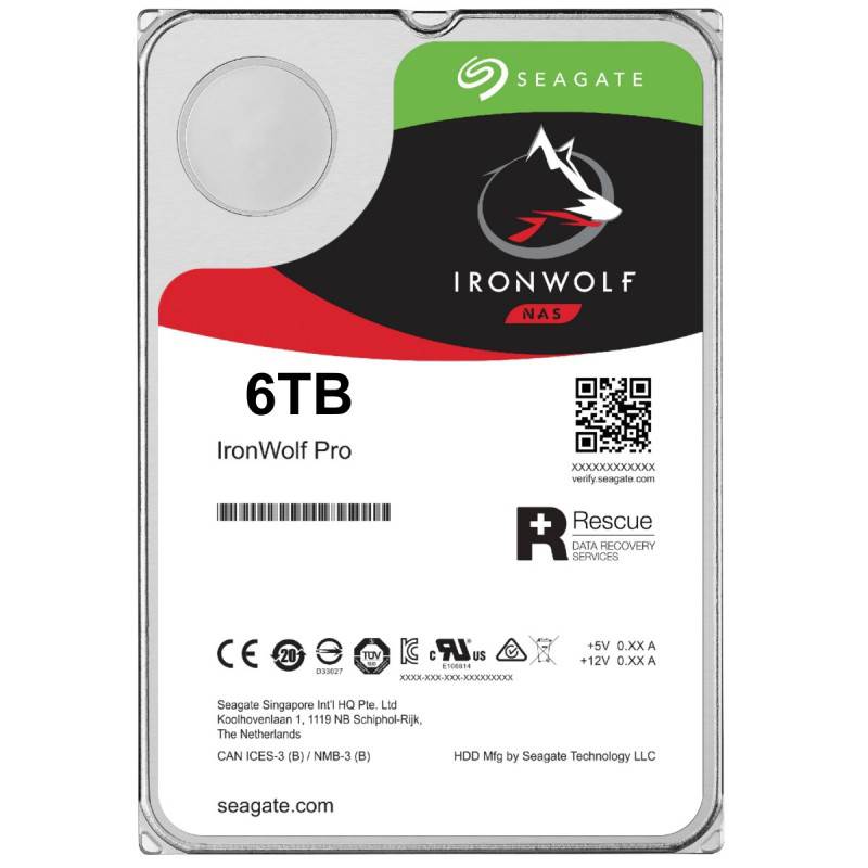 SEAGATE, IRONWOLF, PRO, 6TB, SATA, 3.5IN, 256MB, 7200RPM, ENTERPRISE, NAS, 