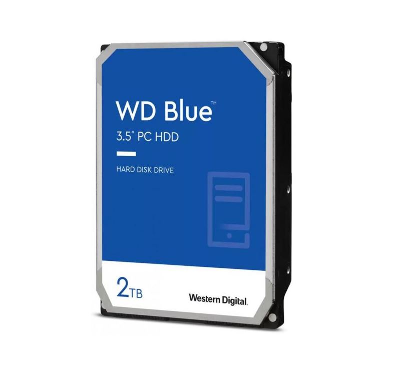 Storage - Internal Disk/Western Digital: Western, Digital, WD, Blue, 2TB, 3.5, HDD, SATA, 6Gb/s, 7200RPM, 256MB, Cache, SMR, Tech, 2yrs, Wty, (similar, to, WD20EZAZ), 
