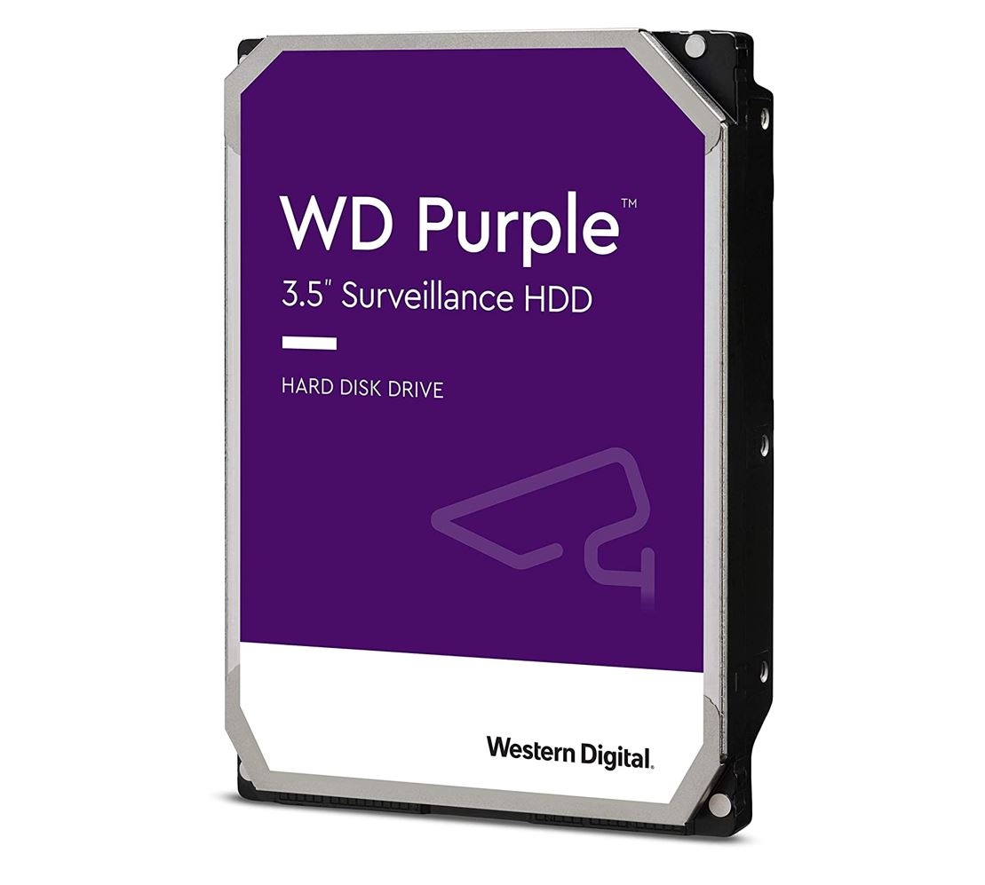 Western, Digital, WD, Purple, 1TB, 3.5, Surveillance, HDD, 5400RPM, 64MB, SATA3, 110MB/s, 180TBW, 24x7, 64, Cameras, AV, NVR, DVR, 1.5mil, 