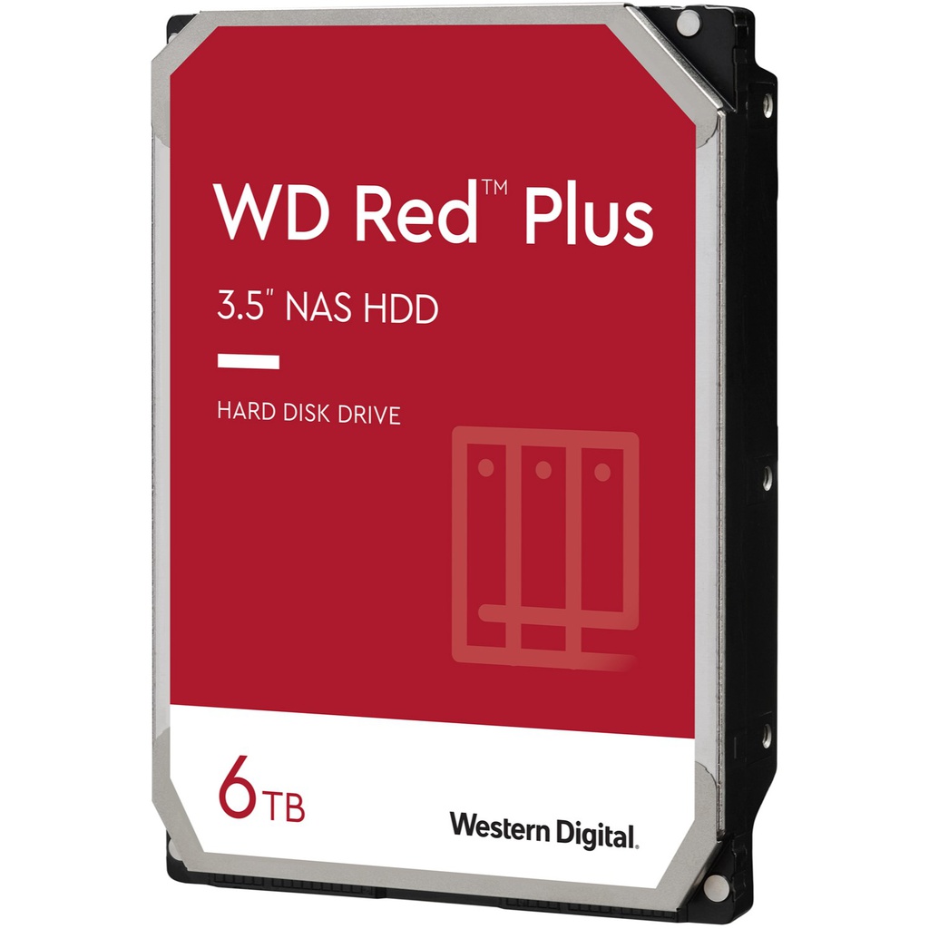 Western, Digital, WD, Red, Plus, 6TB, 3.5, NAS, HDD, SATA3, 6Gb/s, 5400RPM, 256MB, Cache, CMR, 24x7, 8-bays, NASware, 3.0, CMR, Tech, 3yrs, w, 