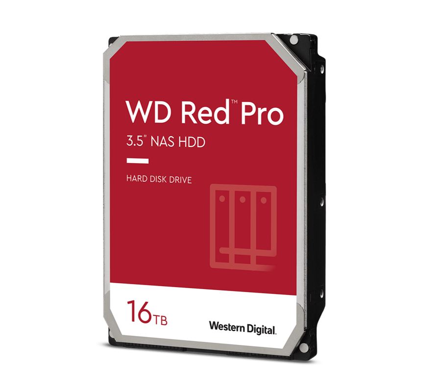 Storage - Internal Disk/Western Digital: Western, Digital, WD, Red, Pro, 16TB, 3.5, NAS, HDD, SATA3, 7200RPM, 512MB, Cache, 24x7, NASware, 3.0, CMR, Tech, 5yrs, wty, 