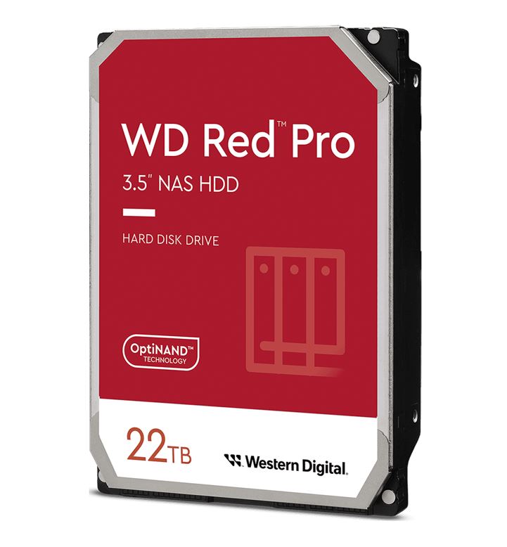 Storage - Internal Disk/Western Digital: Western, Digital, WD, Red, Pro, 22TB, 3.5, NAS, HDD, SATA3, 7200RPM, 512MB, Cache, 24x7, 300TBW, ~24-bays, NASware, 3.0, CMR, Tech, 5yrs, wt, 